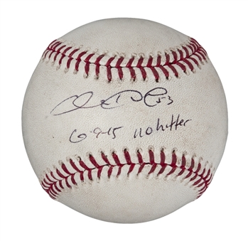 2015 Chris Heston Game Used, Signed and Inscribed Baseball From His No-Hitter Vs New York Mets 6/9/15-actual ball thrown to hit batter (MLB Authenticated)